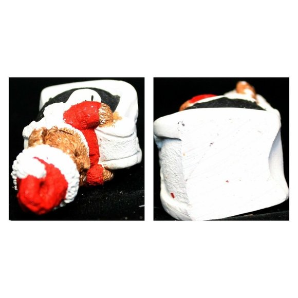 6 Paintable Ceramic Christmas Ornament Painted Bear Santa Presents Mice Books - Picture 8 of 8